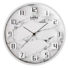 Okrúhle nástenné hodiny sivé, MPM Flynn, 4331.92 Okrúhle nástenné hodiny sivé, MPM Flynn, 4331.92